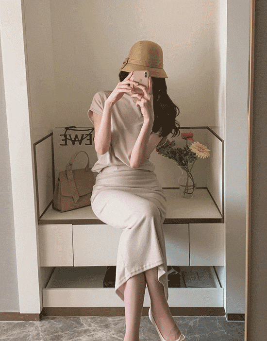 fromdayone-엘렌 목폴라 니트세트(롱스커트/반폴라/기모)♡韓國女裝套裝