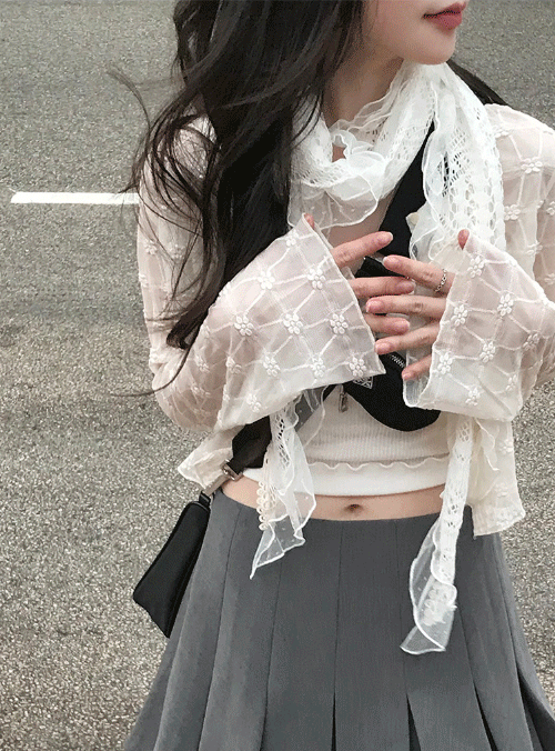 minipoe - [Hong Kong] 레잉 레이스 가디건 (3color)♡韓國女裝外套