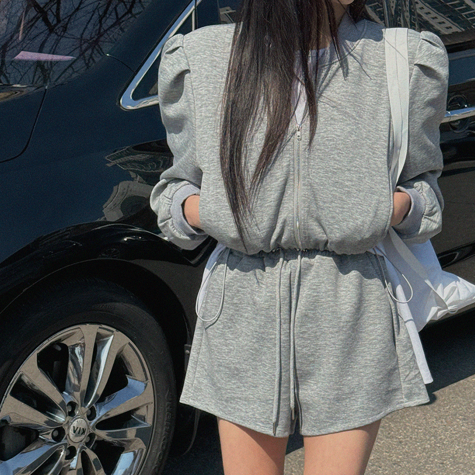 lagirl - 패드집업팬츠세트-set♡韓國女裝外套
