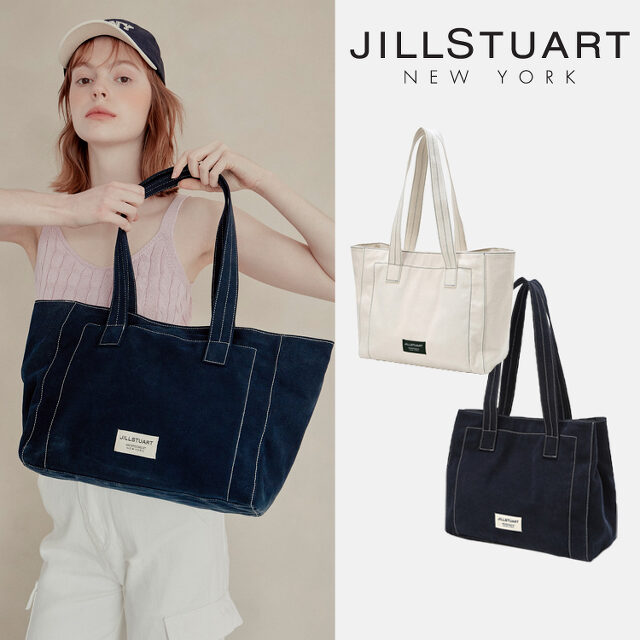 韓國 JILLSTUART - Stitch Point Canvas Shopper Bag 縫點帆布購物袋