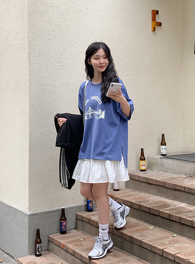 09women - 미핀 피그먼트 프린팅 반팔 티셔츠 74932♡韓國女裝上衣